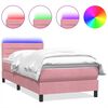 vidaXL &Kappa;&rho;&epsilon;&beta;ά&tau;&iota; Boxspring &mu;&epsilon; &Sigma;&tau;&rho;ώ&mu;&alpha; & LED &rho;&omicron;&zeta; 80x210 &epsilon;&kappa;. &Beta;&epsilon;&lambda;&omicron;ύ&delta;&iota;&nu;&omicron;