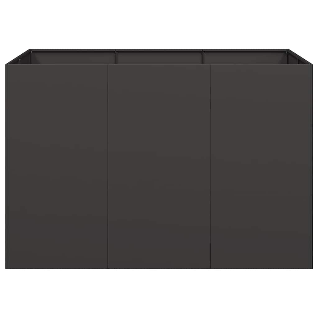 vidaXL Ζαρντινιέρα Μαύρη 120x80x80 εκ. από Χάλυβα