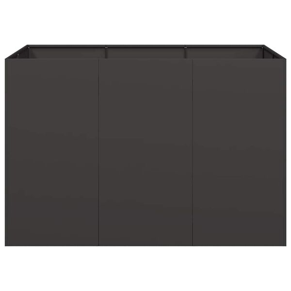 vidaXL Ζαρντινιέρα Μαύρη 120x80x80 εκ. από Χάλυβα