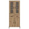 vidaXL Highboard Artisan Oak 69,5 x 34 x 180 &epsilon;&kappa;. &Epsilon;&pi;&epsilon;&xi;&epsilon;&rho;&gamma;&alpha;&sigma;&mu;έ&nu;&omicron; &xi;ύ&lambda;&omicron;