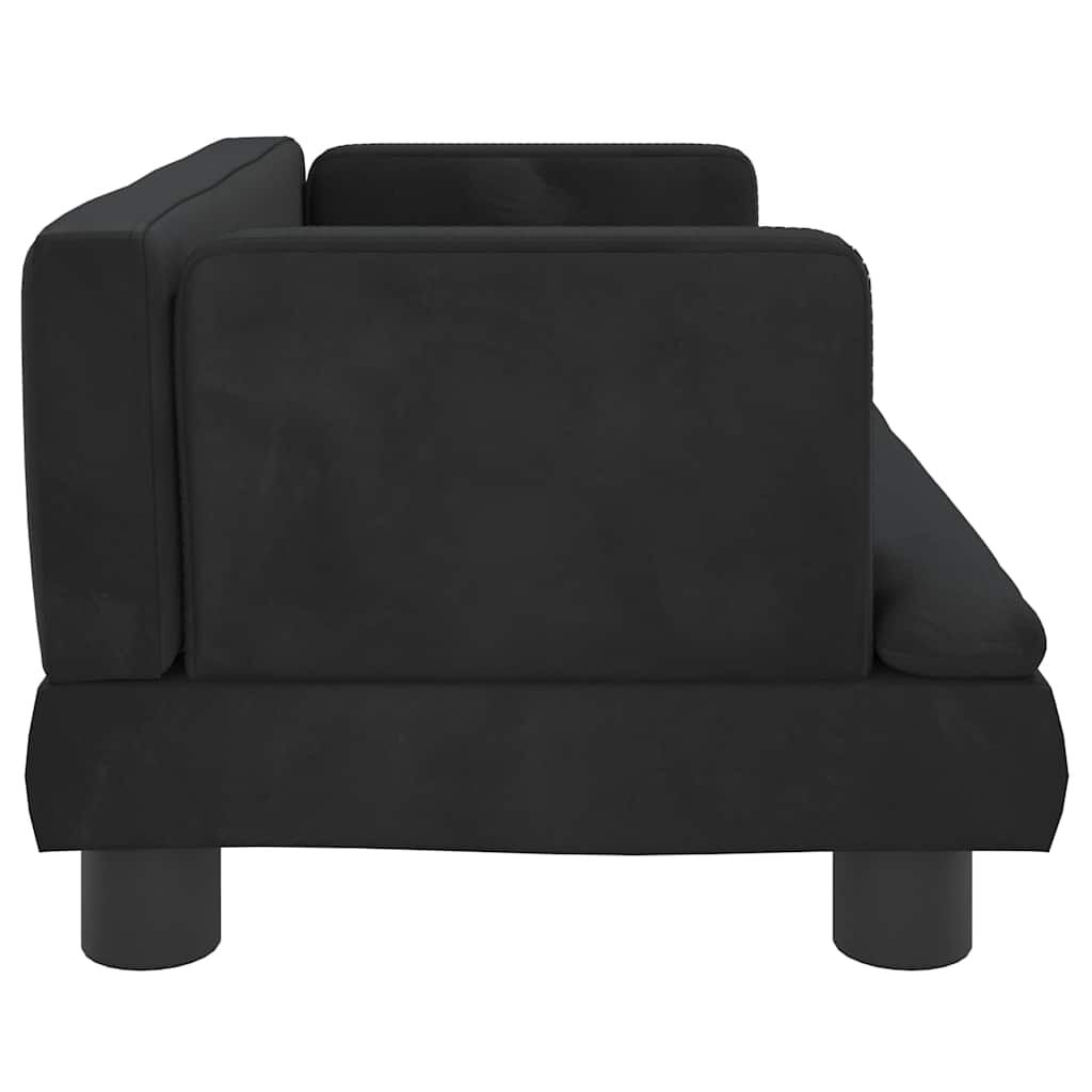 vidaXL Κρεβάτι Σκύλου Μαύρο 60 x 40 x 30 εκ. Βελούδινο