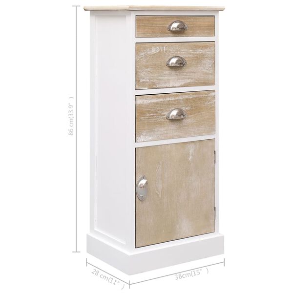vidaXL Βοηθητικό Ντουλάπι 38x28x86 εκ. από Ξύλο Παυλώνιας