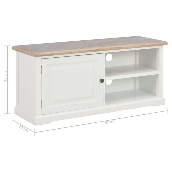 vidaXL Έπιπλο Τηλεόρασης Λευκό 90 x 30 x 40 εκ. Ξύλινο