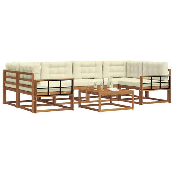 vidaXL &Sigma;&epsilon;&iota;&rho;ά &Kappa;&alpha;&nu;&alpha;&pi;έ &Epsilon;&xi;&omega;&tau;&epsilon;&rho;&iota;&kappa;&omicron;ύ &mu;&epsilon; &mu;&alpha;&xi;&iota;&lambda;ά&rho;&iota; 7 pcs &Phi;&upsilon;&sigma;&iota;&kappa;ό &kappa;&alpha;&iota; &Kappa;&rho;έ&mu;&alpha;