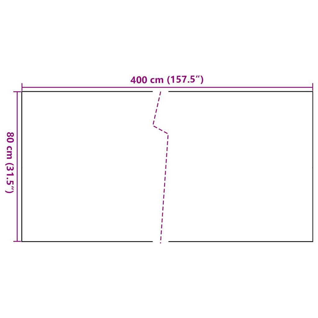 vidaXL Διαχωριστικό Βεράντας Λευκό 400 x 80 εκ. από Συνθετικό Ρατάν