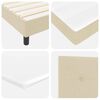 vidaXL Κρεβάτι box spring με στρώμα με στρώμα Κρεμ 80 x 200 cm ύφασμα