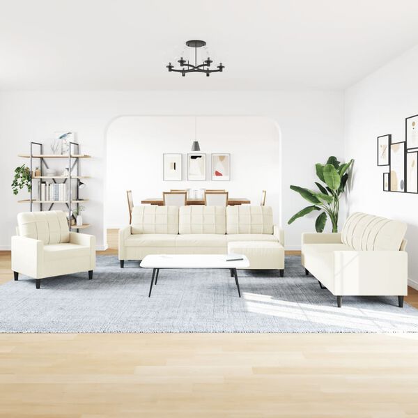 vidaXL &Pi;&omicron;&lambda;&upsilon;&theta;&rho;ό&nu;&epsilon;&sigmaf; &Sigma;&epsilon;&tau; 4 &Tau;&epsilon;&mu;&alpha;&chi;ί&omega;&nu; &Kappa;&rho;&epsilon;&mu; &alpha;&pi;ό &Beta;&epsilon;&lambda;&omicron;ύ&delta;&omicron; &mu;&epsilon; &Mu;&alpha;&xi;&iota;&lambda;ά&rho;&iota;&alpha;