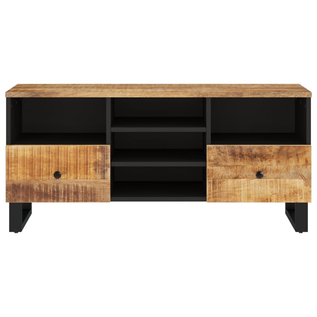 vidaXL Έπιπλο Τηλεόρασης 100x33x46 εκ. Μασίφ Ξύλο Μάνγκο & Επεξ. Ξύλο