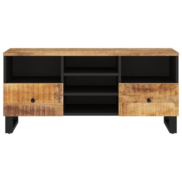 vidaXL Έπιπλο Τηλεόρασης 100x33x46 εκ. Μασίφ Ξύλο Μάνγκο & Επεξ. Ξύλο