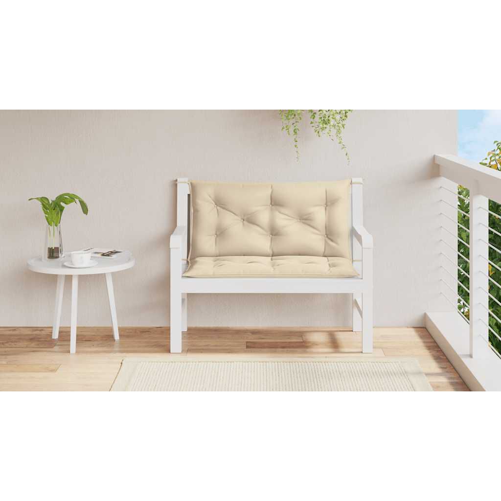 vidaXL Μαξιλάρι Πάγκου Κήπου Μπεζ 100x(50+50)x7 εκ. Ύφασμα Oxford