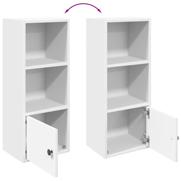 vidaXL Βιβλιοθήκη Λευκή 31x24x77 εκ. από Επεξεργασμένο Ξύλο