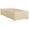 vidaXL Κρεβάτι Boxspring με Στρώμα Κρεμ 90x200 εκ.Υφασμάτινο