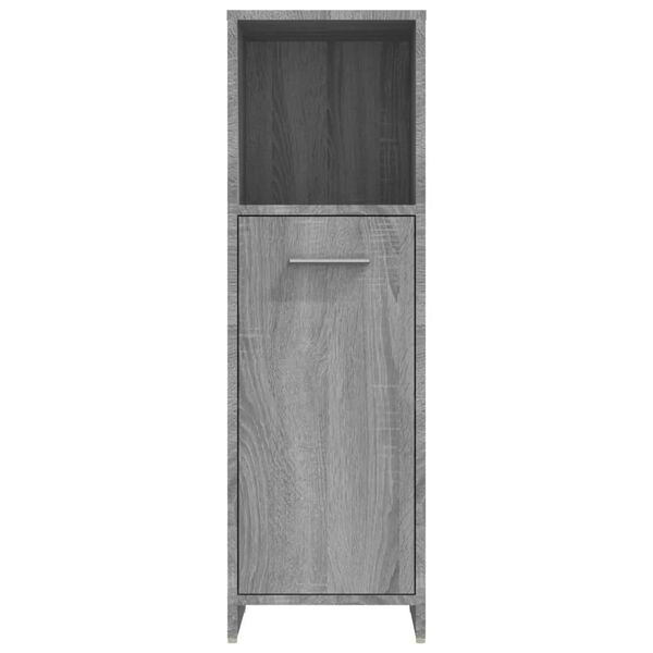 vidaXL Ντουλάπι Μπάνιου Γκρι Sonoma 30x30x95 εκ. Επεξεργασμένο Ξύλο