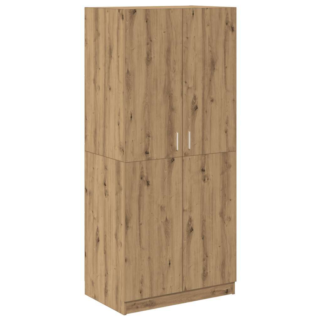 vidaXL Ντουλάπα Τεχνίτης Δρυς 90x52x200 εκ Επεξεργασμένο Ξύλο