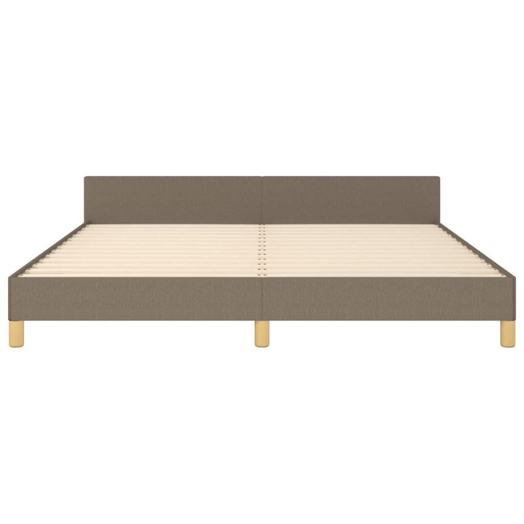 vidaXL Σκελετός Κρεβατιού Χωρίς Στρώμα Taupe 180x200 εκ. Υφασμάτινο