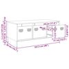 vidaXL Τραπεζάκι Σαλονιού Ανθρακί 101,5x50x43,5εκ Χάλυβα Ψυχρής Έλασης