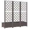 vidaXL Γλάστρα Κήπου με Πλέγμα Καφέ 120x40x121,5 εκ. από Πολυπροπυλένιο