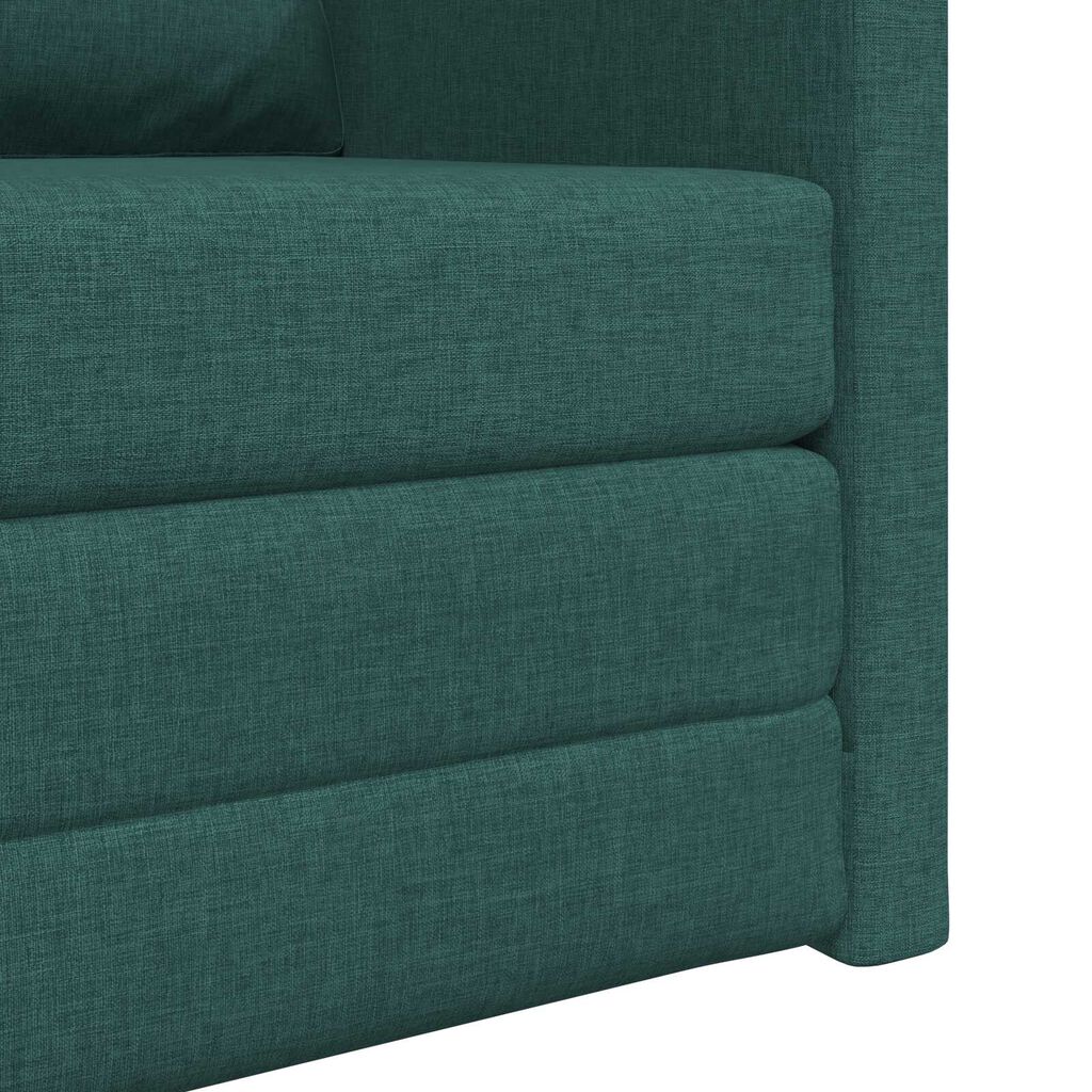 vidaXL Κρεβάτι Καναπές 2 σε 1 Σκούρο Πράσινο 74x77x81 εκ Υφάσματος