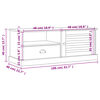 vidaXL Έπιπλο Τηλεόρασης VIGO Γκρι 106 x 40 x 40 εκ. Μασίφ Ξύλο Πεύκου