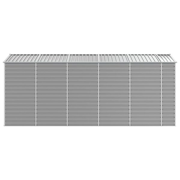 vidaXL Αποθήκη Κήπου Ανοιχτό Γκρι 191x470x198 εκ. Γαλβανισμένο Ατσάλι