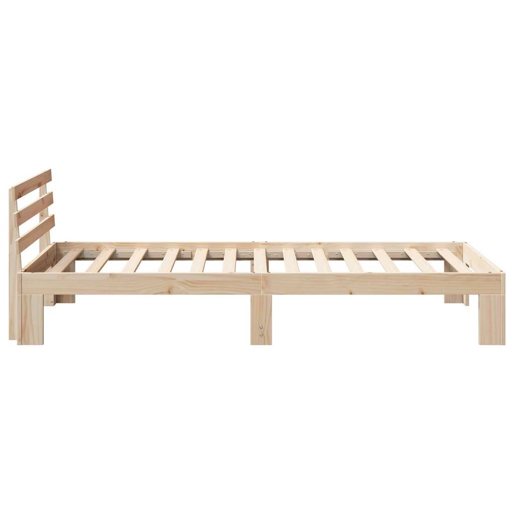 vidaXL Κρεβάτι Ξύλου Πεύκου Φυσικό Ξύλο 75 x 190 cm Κρεβάτι Ορθογώνιο