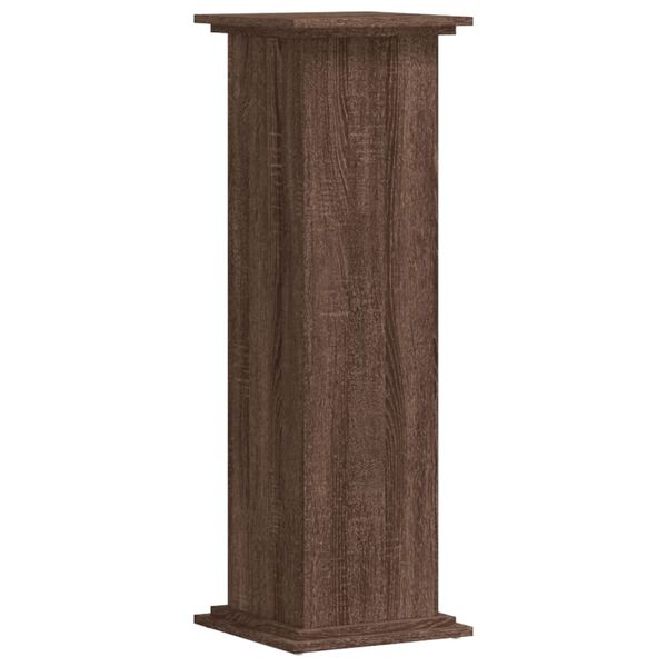 vidaXL Βάσεις Φυτών Καφέ Δρυς 33x33x100 εκ. Επεξεργασμένο Ξύλο