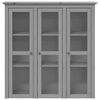 vidaXL Μπουφές BODO Γκρι 115,5x43x200,5 εκ. από Μασίφ Ξύλο Πεύκου