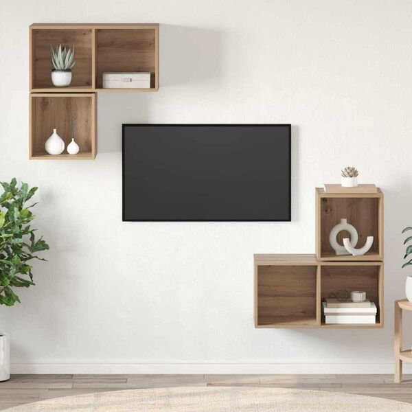 vidaXL Σετ επίπλου τηλεόρασης 4 pcs artisan δρυς 37 x 37 x 72 εκ