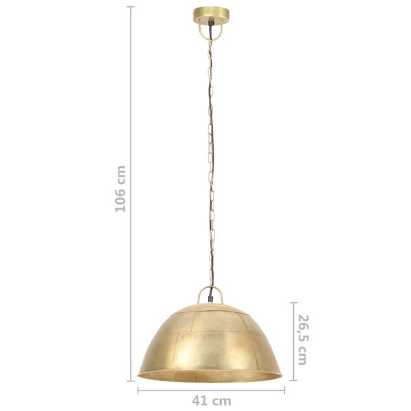 vidaXL Φωτιστικό Κρεμαστό Vintage Στρογγυλό 25 W Μπρονζέ 41 εκ. Ε27