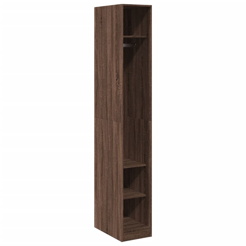 vidaXL Ντουλάπα Καφέ Δρυς 30x50x200 εκ. από Επεξεργασμένο Ξύλο