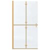 vidaXL Τοίχος ντους Walk-in Χρυσό και διαφανές 100 x 190 cm