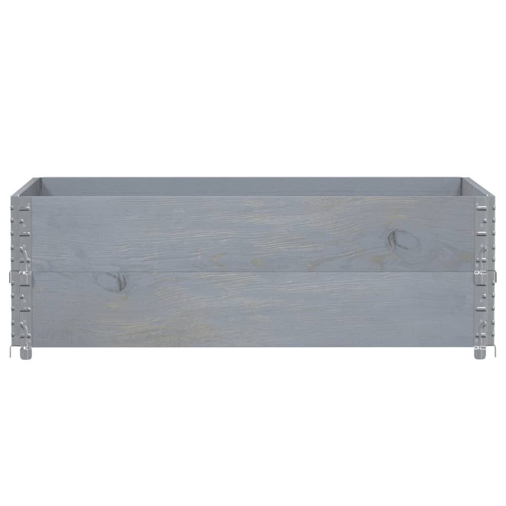 vidaXL Ζαρντινιέρα Κήπου Γκρι 120 x 80 εκ. από Μασίφ Ξύλο Πεύκου