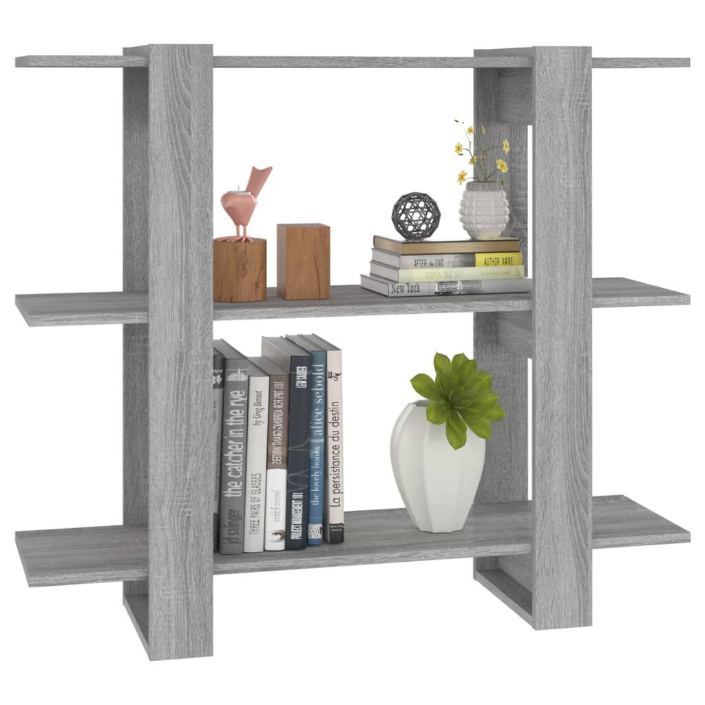 vidaXL Βιβλιοθήκη/Διαχωριστικό Χώρου Γκρι Sonoma 100 x 30 x 87 εκ.