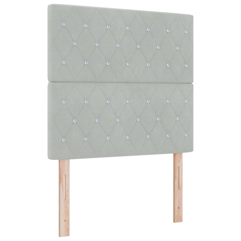 vidaXL Σκελετός Κρεβατιού Ανοιχτό γκρι 120 x 190 cm Βελούδο