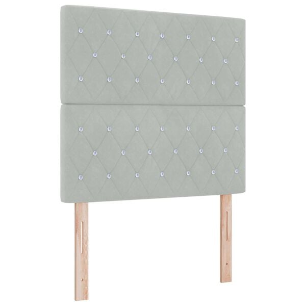 vidaXL Σκελετός Κρεβατιού Ανοιχτό γκρι 120 x 190 cm Βελούδο
