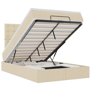 vidaXL &Omicron;&theta;&omega;&mu;&alpha;&nu;&iota;&kappa;ό &kappa;&rho;&epsilon;&beta;ά&tau;&iota; &mu;&epsilon; &sigma;&tau;&rho;ώ&mu;&alpha; & LEDs Cream 120x190cm ύ&phi;&alpha;&sigma;&mu;&alpha;