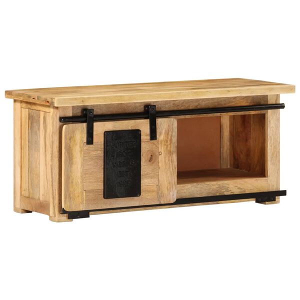 vidaXL Έπιπλο Τηλεόρασης 90 x 35 x 40 εκ. από Μασίφ Ξύλο Μάνγκο