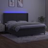 vidaXL &Kappa;&rho;&epsilon;&beta;ά&tau;&iota; Boxspring &mu;&epsilon; &Sigma;&tau;&rho;ώ&mu;&alpha; & LED &Sigma;&kappa;. &Gamma;&kappa;&rho;&iota; 180x200&epsilon;&kappa;. &Beta;&epsilon;&lambda;&omicron;ύ&delta;&iota;&nu;&omicron;