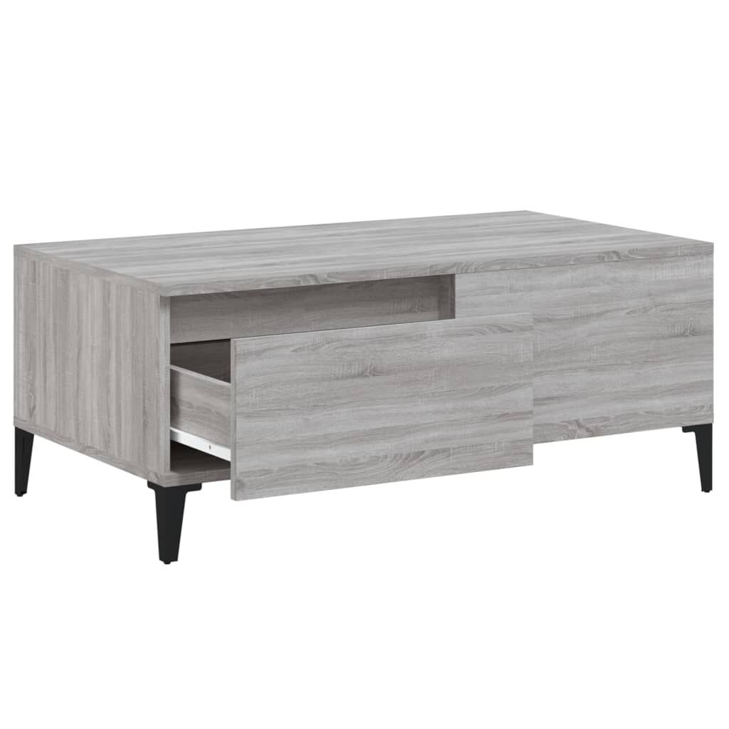 vidaXL Τραπεζάκι Σαλονιού Γκρι Sonoma 90x50x36,5εκ. Επεξεργασμένο Ξύλο