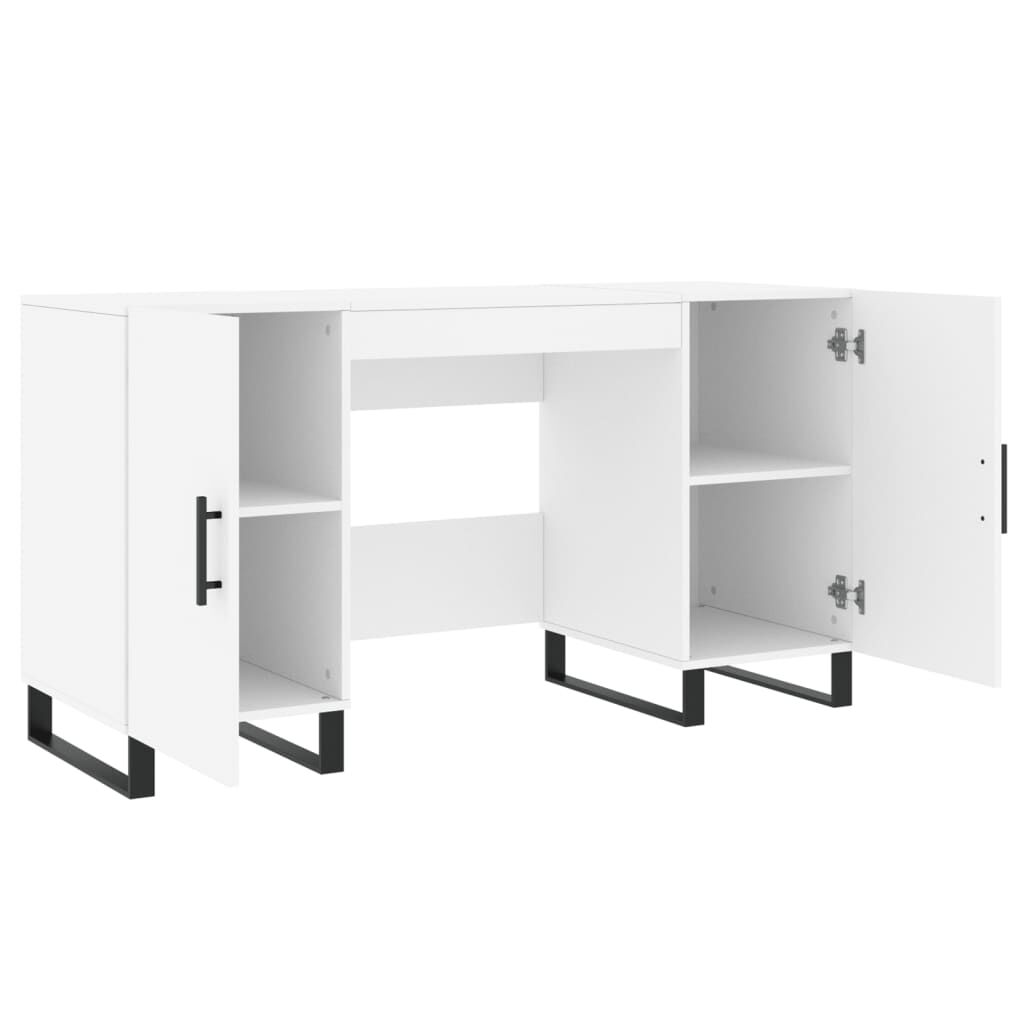 vidaXL Γραφείο Λευκό 140 x 50 x 75 εκ. από Επεξεργασμένο Ξύλο
