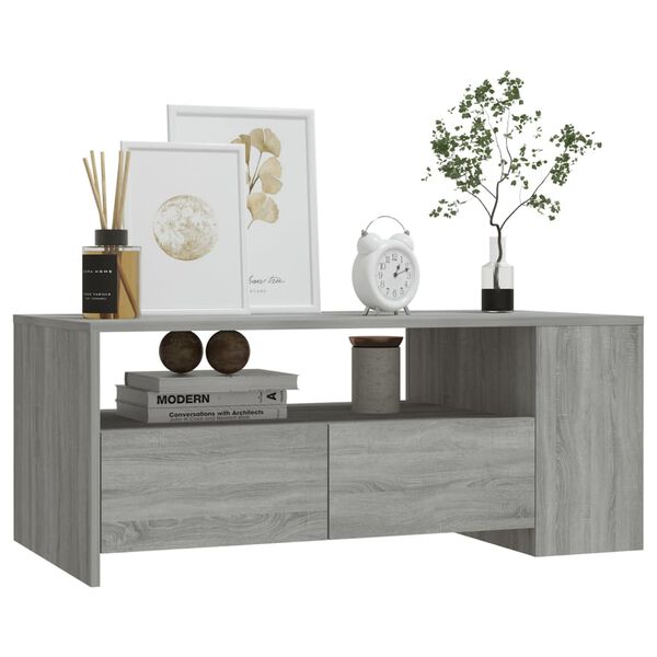vidaXL Τραπεζάκι Σαλονιού Γκρι Sonoma 102x55x42 εκ. Επεξεργασμένο Ξύλο