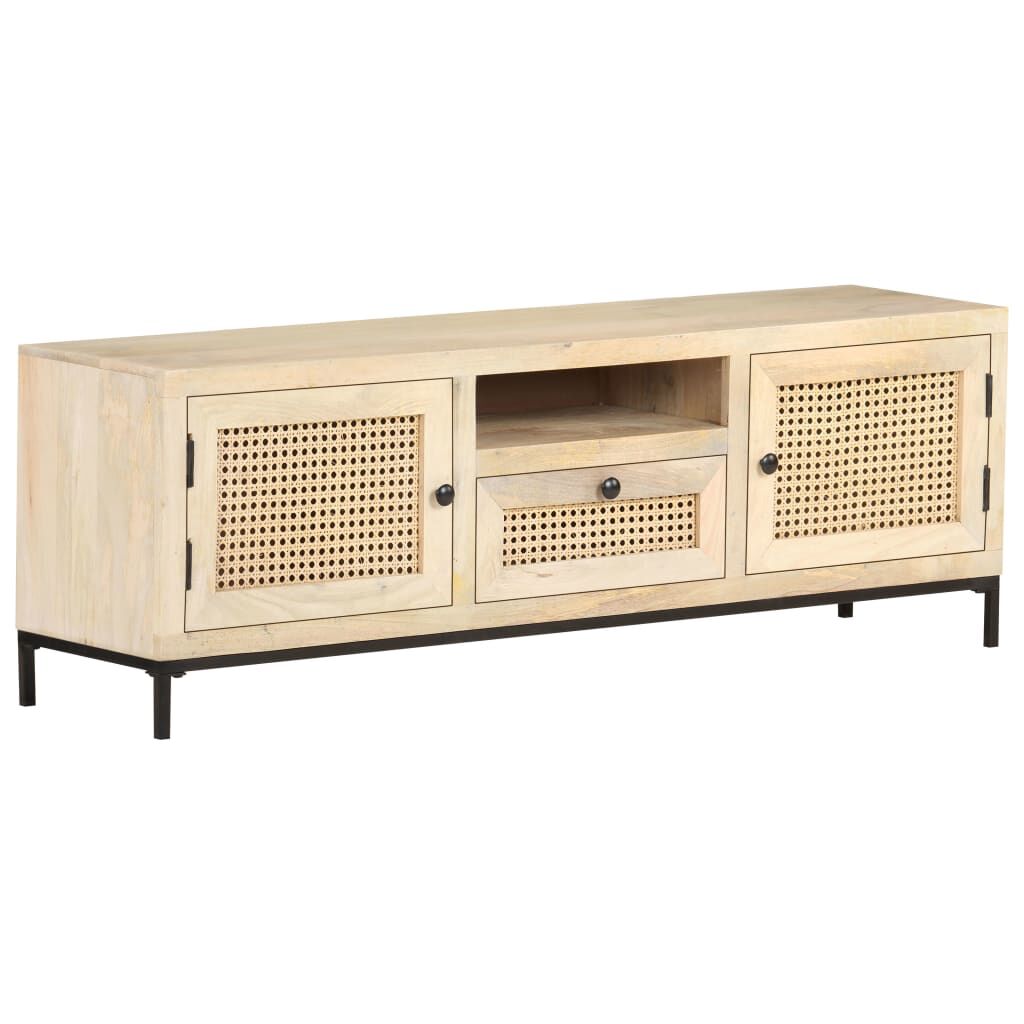 vidaXL Έπιπλο Τηλεόρασης 120x30x40 εκ. Ξύλο Μάνγκο/Φυσικό Ζαχαροκάλαμο