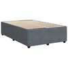 vidaXL Κρεβάτι Boxspring με Στρώμα Σκούρο Γκρι 120x200 εκ. Βελούδινο