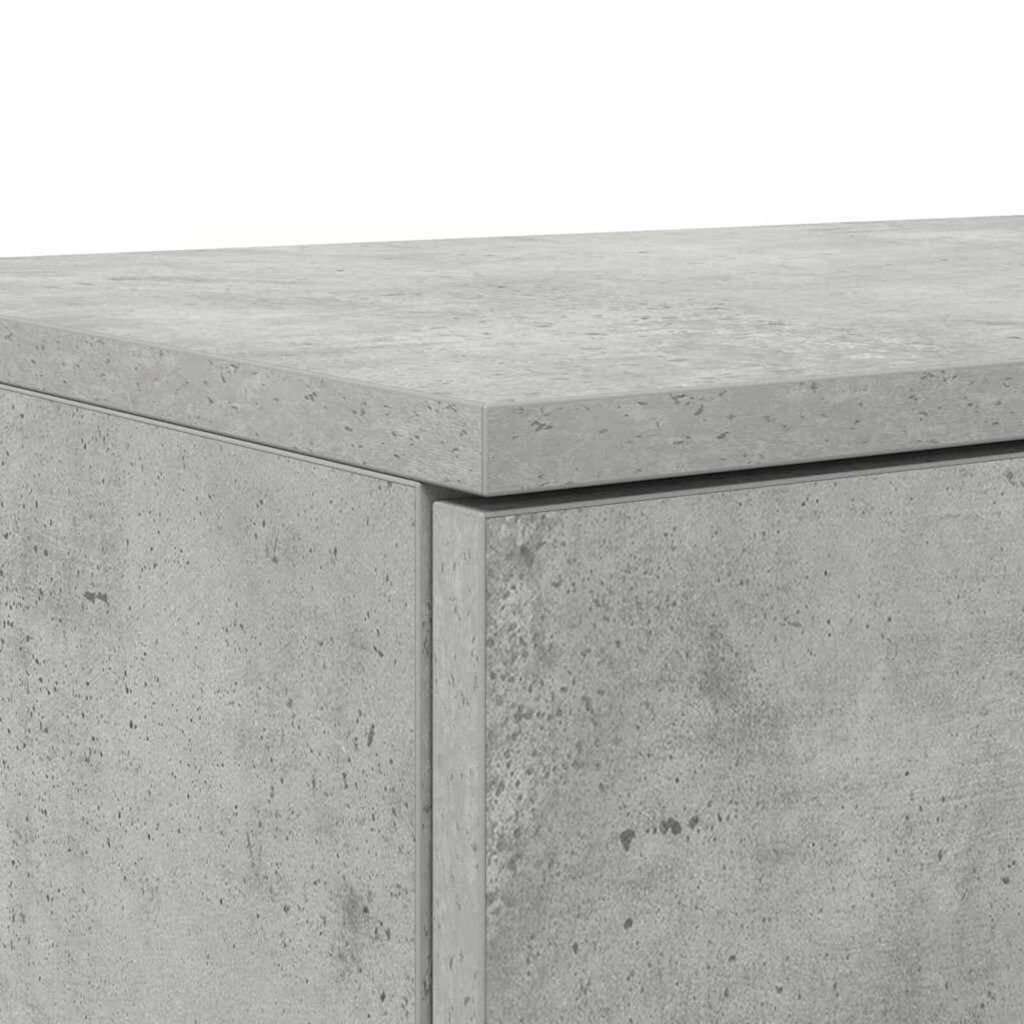 vidaXL Συρτάρια κρεβατιού Γκρι σκυροδέματος 100 x 36.5 x 16.5 εκ