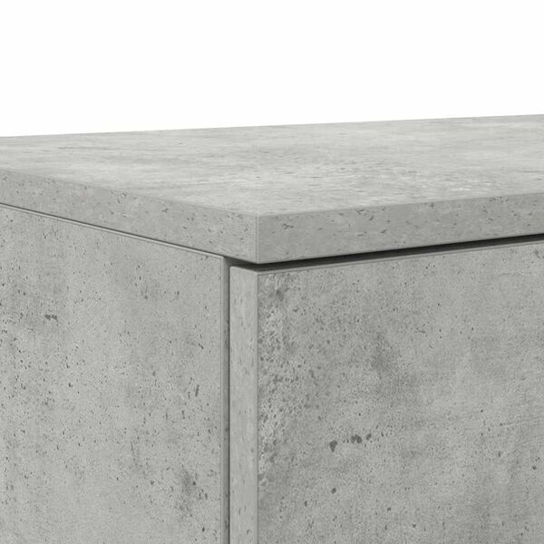 vidaXL Συρτάρια κρεβατιού Γκρι σκυροδέματος 100 x 36.5 x 16.5 εκ