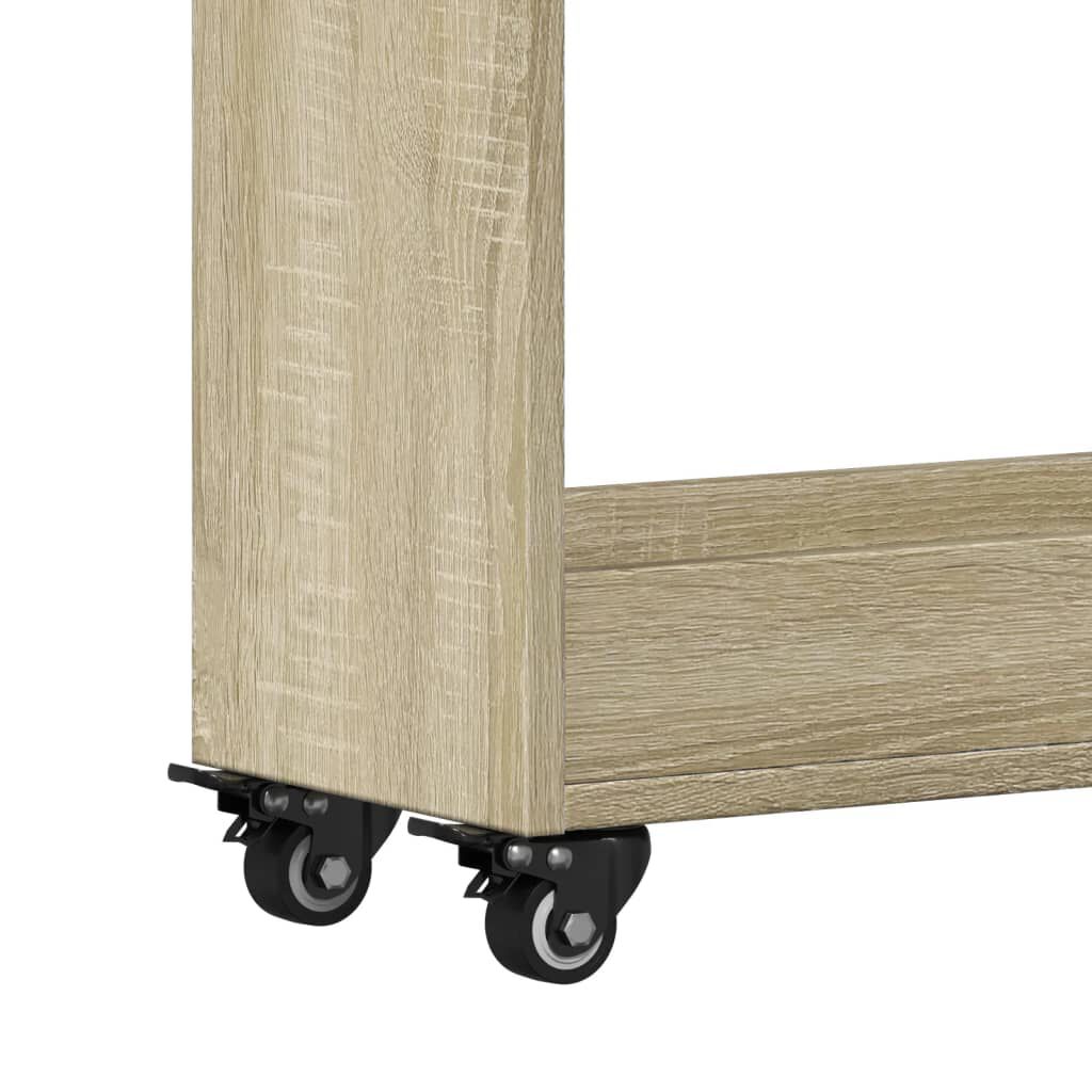 vidaXL Έπιπλο με Ρόδες Sonoma Δρυς 60x22x79 εκ. από Επεξεργασμένο Ξύλο