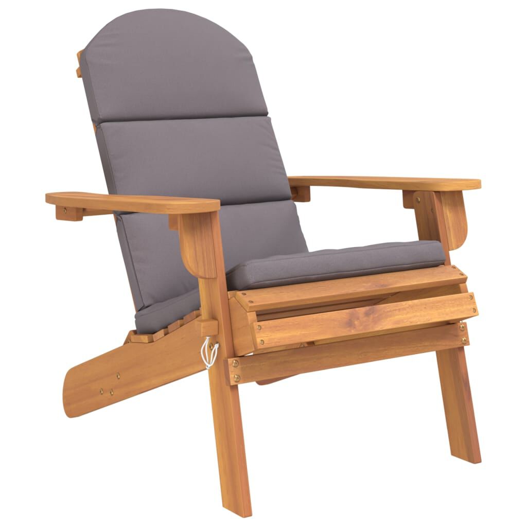 vidaXL Καρέκλα Κήπου Adirondack με Μαξιλάρια από Μασίφ Ξύλο Ακακίας
