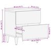 vidaXL Κομοδίνο με συρτάρι Μπεζ 40 x 33 x 46 εκ. Μασίφ ξύλο μάνγκο