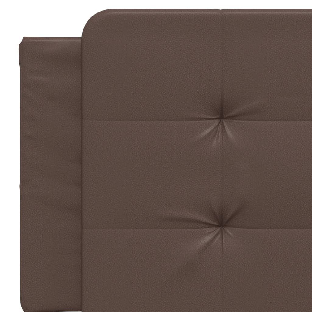 vidaXL Πλαίσιο Κρεβατιού με Κεφαλάρι Καφέ 160x200 εκ. Συνθετικό Δέρμα