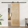 vidaXL Συρόμενη Πόρτα ORKDAL Φυσικό και μαύρο 73.5 x 198.5 εκ.